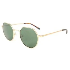 Lunettes De Soleil Binocle Eyewear London Mat Gold Grey Green Polarized