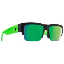Lunettes De Soleil Spy Cyrus 50/50 Soft Matte Black Translucent Green Happy Gray Green Green Spectra Mirror