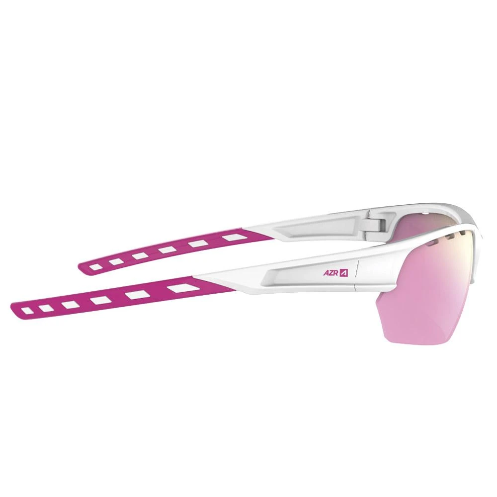 Lunettes De Soleil AZR Izoard Blanche Vernie Fushia Rose Multicouche 4 Lunettes De Soleil AZR Izoard Blanche Vernie Fushia Rose Multicouche – Image 2
